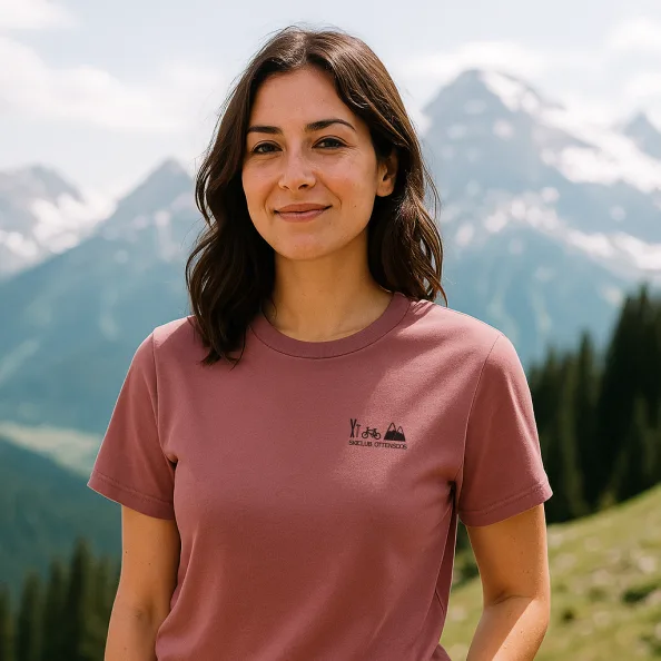 Rosa T-Shirt mit Logo des Skiclubs Ottensoos